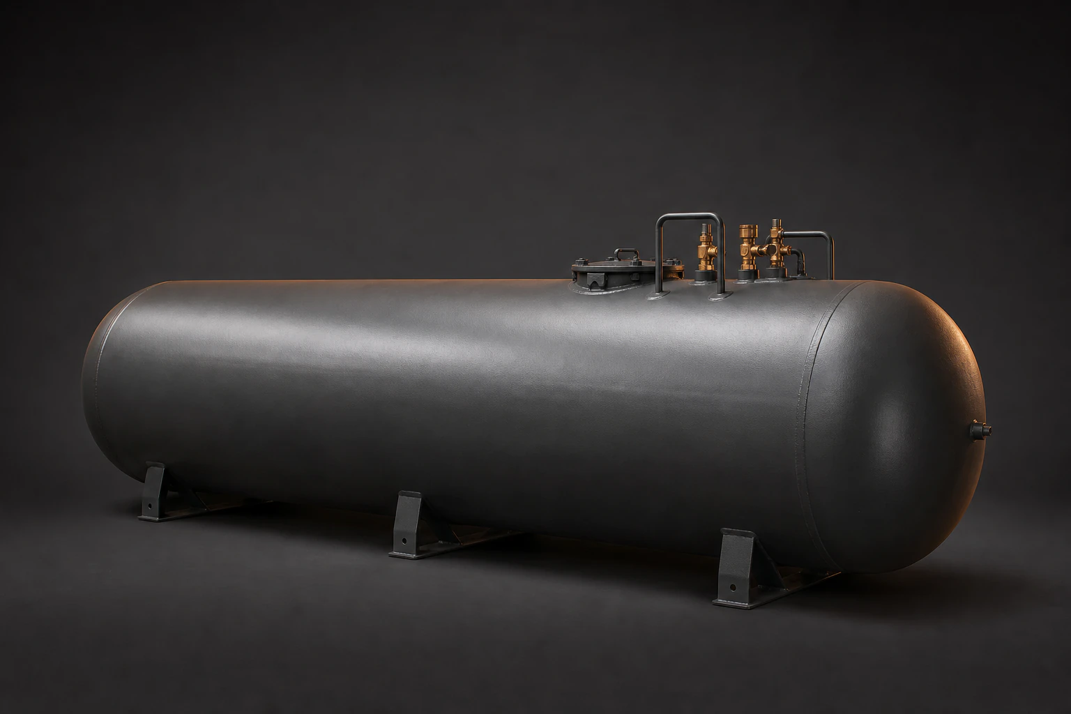 Нейтральный прототип горизонтального газгольдера с высокими патрубками